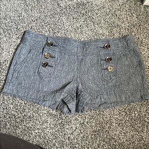 Express women's Blue Button-Accent Shorts